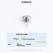S-PARTS MAGENE QED Titanium Disc Brake Bolt Kit Caliper Bleed Screw B (1pc)