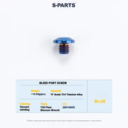 S-PARTS MAGENE QED Titanium Disc Brake Bolt Kit Caliper Bleed Screw B (1pc) Blue