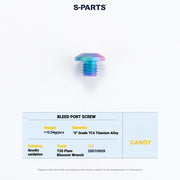 S-PARTS MAGENE QED Titanium Disc Brake Bolt Kit Caliper Bleed Screw B (1pc) Candy