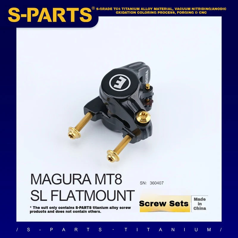 S-PARTS Magura MT8 SL FM Titanium Disc Brake Screw Set