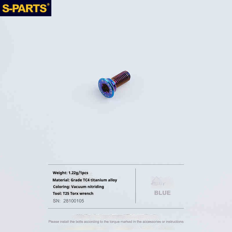 S-PARTS R9270 / R8150 / R7170 / RED / Force / Rival Titanium Road Disc Brake Adapter Mount Bolts & Caliper Fixing Screws — Shimano / SRAM
