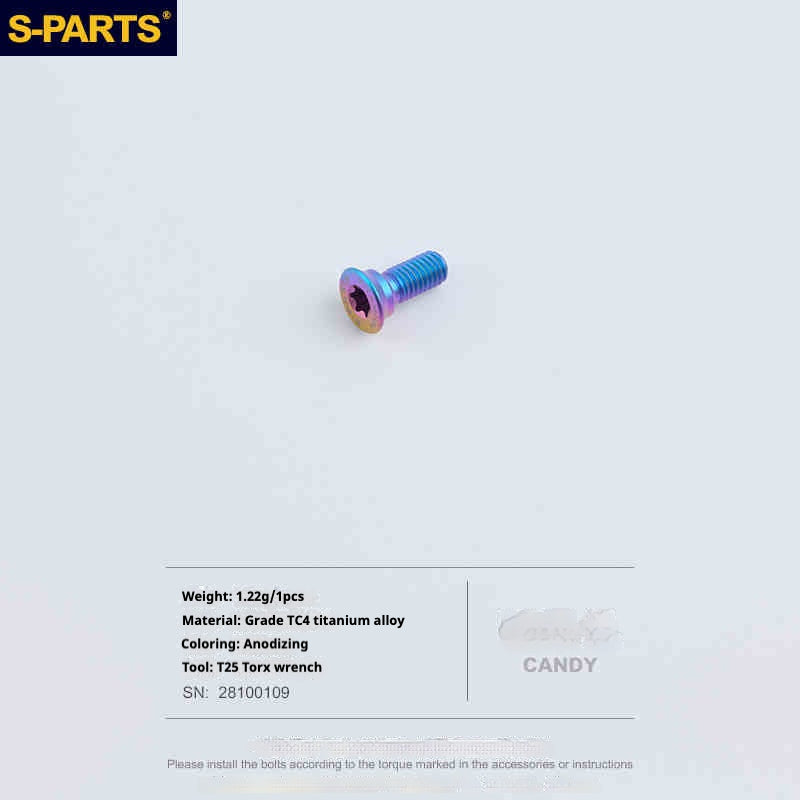 S-PARTS R9270 / R8150 / R7170 / RED / Force / Rival Titanium Road Disc Brake Adapter Mount Bolts & Caliper Fixing Screws — Shimano / SRAM