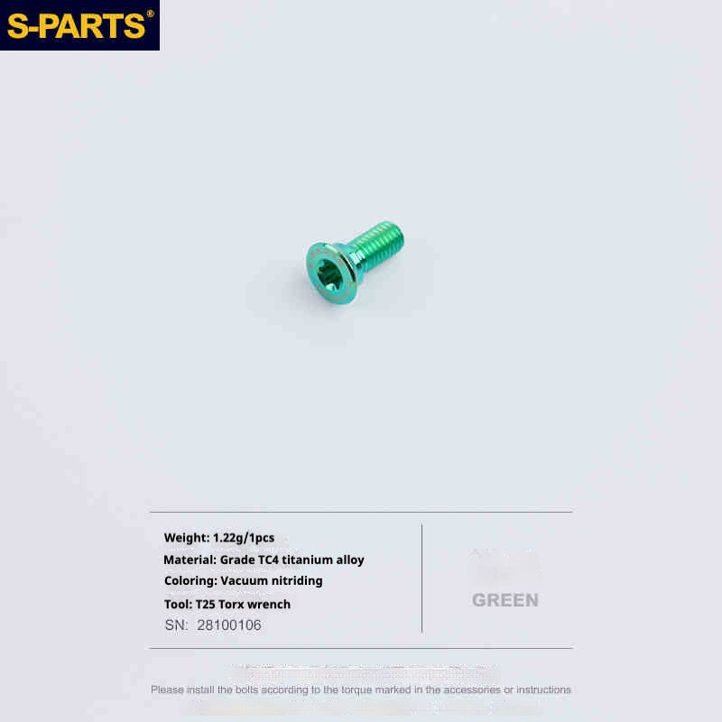 S-PARTS R9270 / R8150 / R7170 / RED / Force / Rival Titanium Road Disc Brake Adapter Mount Bolts & Caliper Fixing Screws — Shimano / SRAM