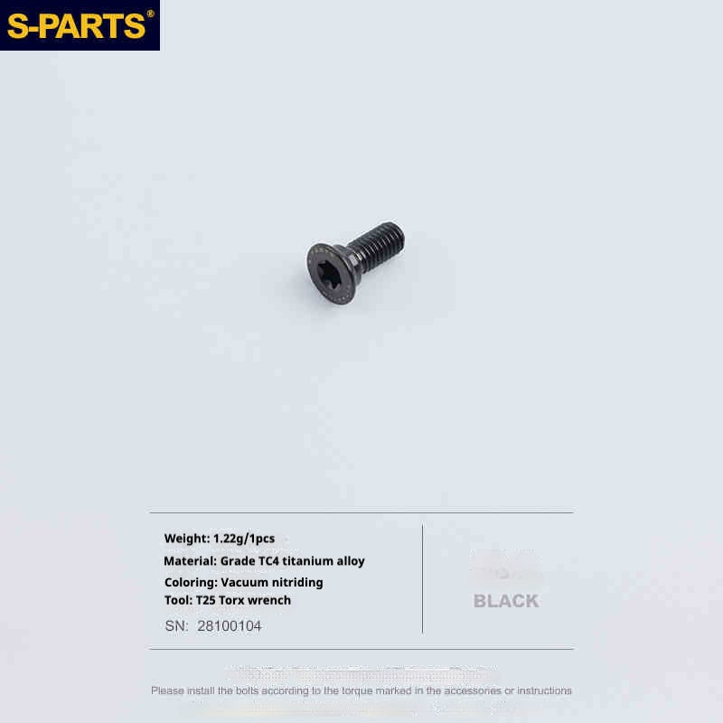 S-PARTS R9270 / R8150 / R7170 / RED / Force / Rival Titanium Road Disc Brake Adapter Mount Bolts & Caliper Fixing Screws — Shimano / SRAM