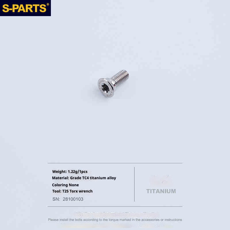 S-PARTS R9270 / R8150 / R7170 / RED / Force / Rival Titanium Road Disc Brake Adapter Mount Bolts & Caliper Fixing Screws — Shimano / SRAM