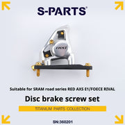 S-PARTS Road Bike Disc Brake Titanium Alloy Screw Set for SRAM RED / Force / Rival 12-Speed AXS