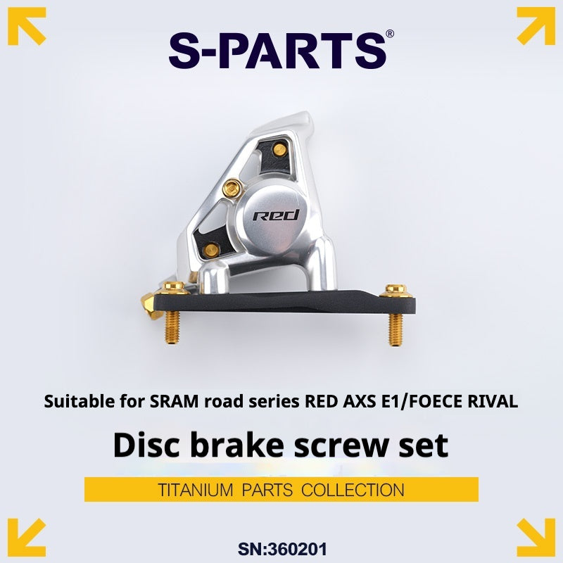 S-PARTS Road Bike Disc Brake Titanium Alloy Screw Set for SRAM RED / Force / Rival 12-Speed AXS