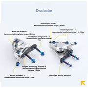 S-PARTS Road Bike Disc Brake Titanium Alloy Screw Set for SRAM RED / Force / Rival 12-Speed AXS