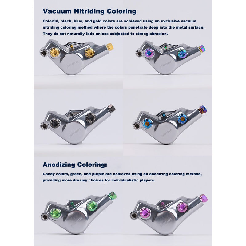 S-PARTS Road Bike Disc Brake Titanium Alloy Screw Set for SRAM RED / Force / Rival 12-Speed AXS
