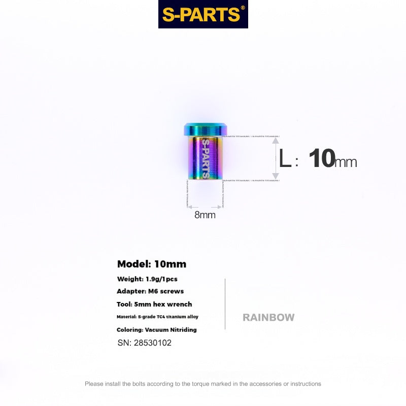 S-PARTS Road Bike Disc Brake Titanium Alloy Screw Set for SRAM RED / Force / Rival 12-Speed AXS