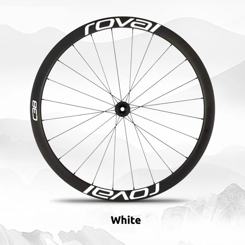 S-PARTS Roval C38 DISC Wheel Decal Kit for Specialized Roval Carbon Wheels White