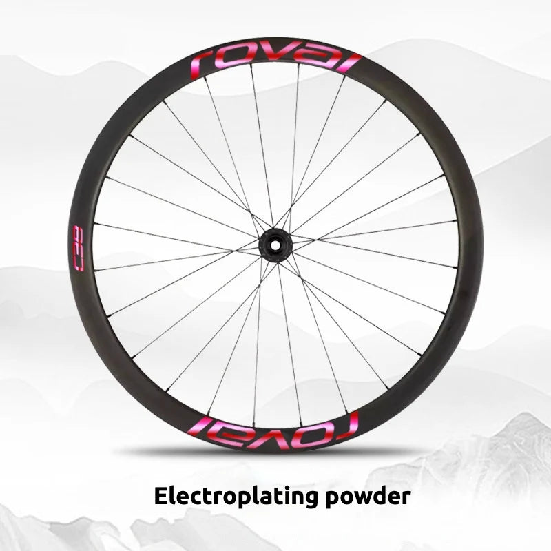 S-PARTS Roval C38 DISC Wheel Decal Kit for Specialized Roval Carbon Wheels Chrome Pink