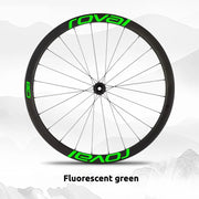 S-PARTS Roval C38 DISC Wheel Decal Kit for Specialized Roval Carbon Wheels Fluorescent Green