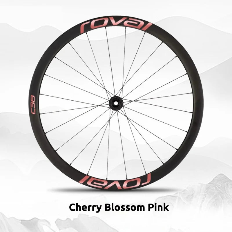 S-PARTS Roval C38 DISC Wheel Decal Kit for Specialized Roval Carbon Wheels Sakura Pink