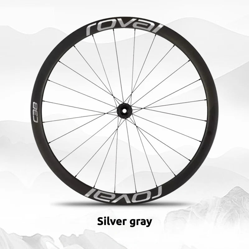 S-PARTS Roval C38 DISC Wheel Decal Kit for Specialized Roval Carbon Wheels Silver