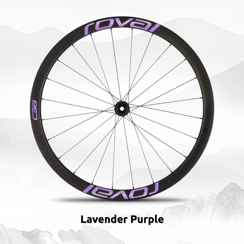 S-PARTS Roval C38 DISC Wheel Decal Kit for Specialized Roval Carbon Wheels Lavender Purple
