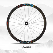 S-PARTS Roval C38 DISC Wheel Decal Kit for Specialized Roval Carbon Wheels Floral Mix