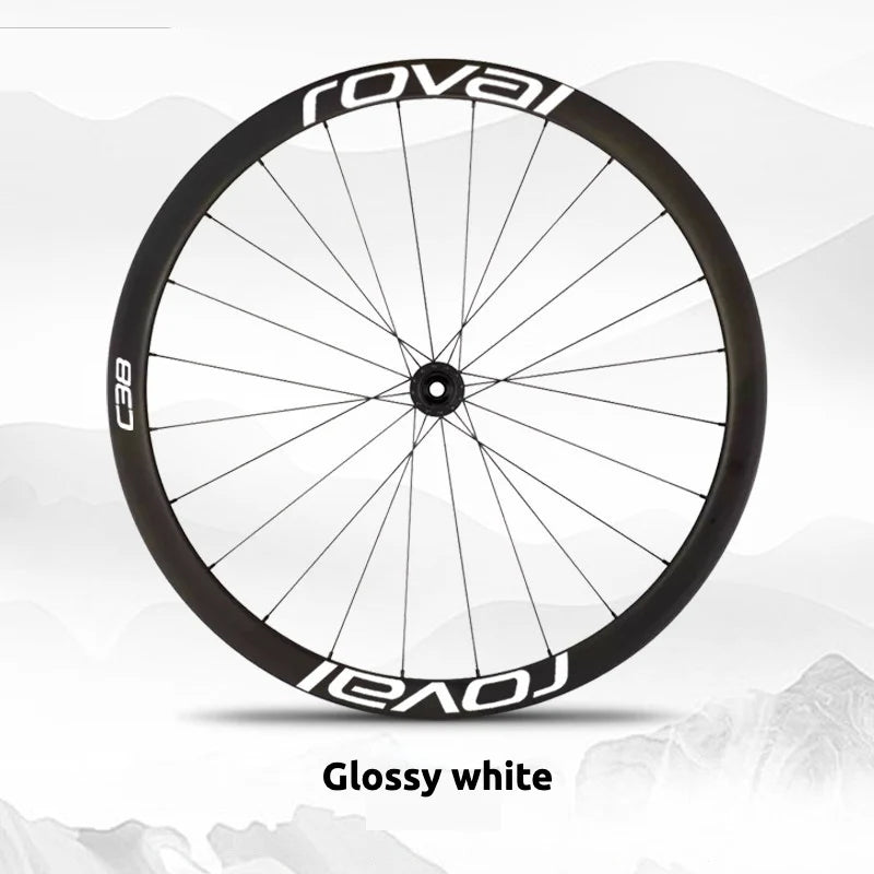 S-PARTS Roval C38 DISC Wheel Decal Kit for Specialized Roval Carbon Wheels Gloss White
