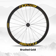 S-PARTS Roval C38 DISC Wheel Decal Kit for Specialized Roval Carbon Wheels Brushed Gold