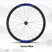 S-PARTS Roval C38 DISC Wheel Decal Kit for Specialized Roval Carbon Wheels Aurora Blue