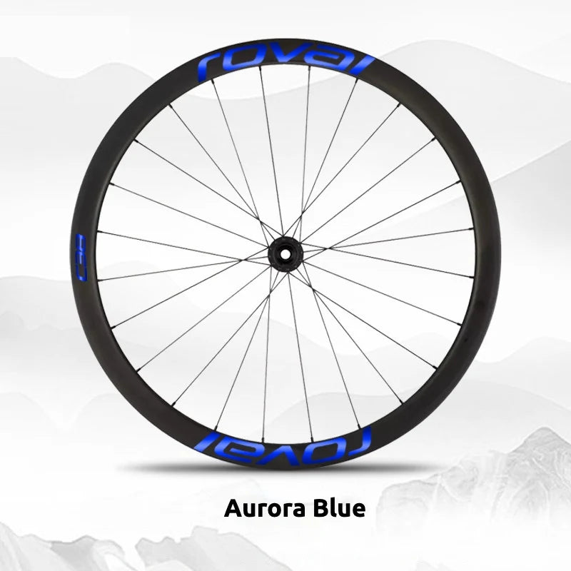 S-PARTS Roval C38 DISC Wheel Decal Kit for Specialized Roval Carbon Wheels Aurora Blue