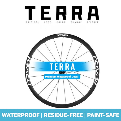 S-PARTS ROVAL TERRA Wheel Decal Kit Custom Color Logo Stickers for Gravel & Road Bike Wheels