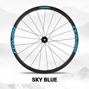 S-PARTS ROVAL TERRA Wheel Decal Kit Custom Color Logo Stickers for Gravel & Road Bike Wheels Sky Blue