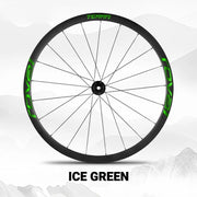S-PARTS ROVAL TERRA Wheel Decal Kit Custom Color Logo Stickers for Gravel & Road Bike Wheels Ice Green