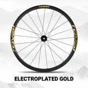 S-PARTS ROVAL TERRA Wheel Decal Kit Custom Color Logo Stickers for Gravel & Road Bike Wheels Electroplated Gold