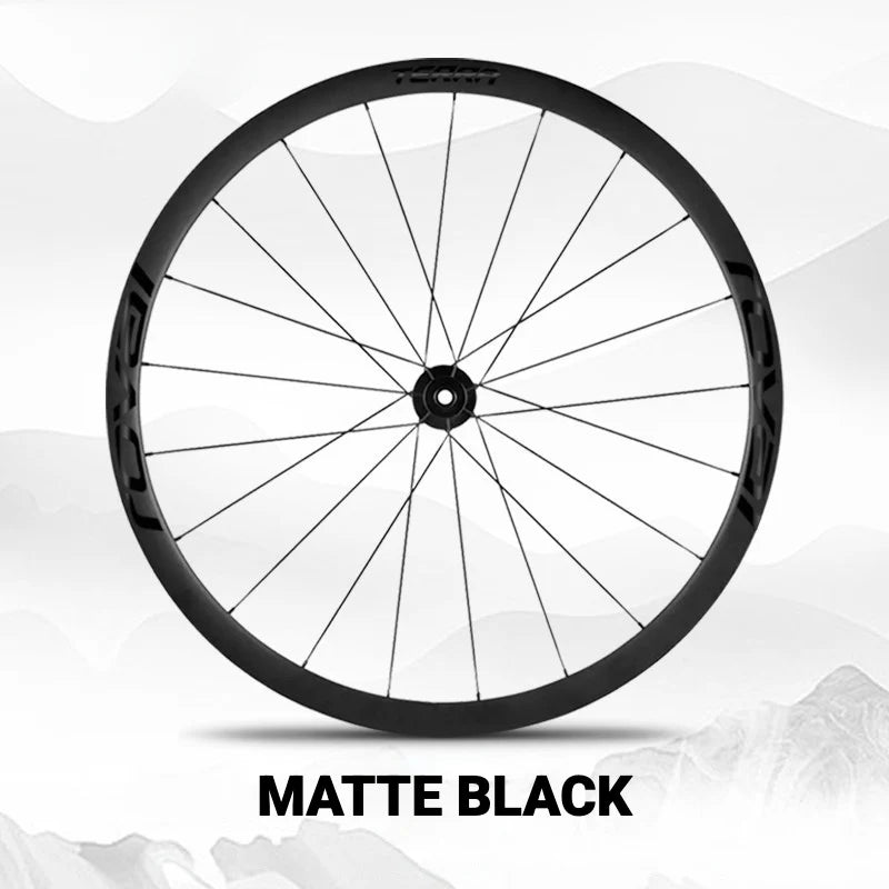 S-PARTS ROVAL TERRA Wheel Decal Kit Custom Color Logo Stickers for Gravel & Road Bike Wheels Matte Black