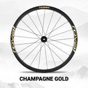 S-PARTS ROVAL TERRA Wheel Decal Kit Custom Color Logo Stickers for Gravel & Road Bike Wheels Champagne Gold