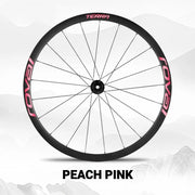 S-PARTS ROVAL TERRA Wheel Decal Kit Custom Color Logo Stickers for Gravel & Road Bike Wheels Peach Pink