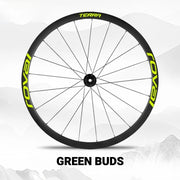 S-PARTS ROVAL TERRA Wheel Decal Kit Custom Color Logo Stickers for Gravel & Road Bike Wheels Sprout Green