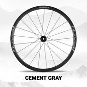 S-PARTS ROVAL TERRA Wheel Decal Kit Custom Color Logo Stickers for Gravel & Road Bike Wheels Cement Gray