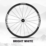 S-PARTS ROVAL TERRA Wheel Decal Kit Custom Color Logo Stickers for Gravel & Road Bike Wheels Gloss White