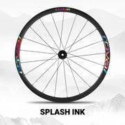 S-PARTS ROVAL TERRA Wheel Decal Kit Custom Color Logo Stickers for Gravel & Road Bike Wheels Ink Splash