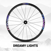 S-PARTS ROVAL TERRA Wheel Decal Kit Custom Color Logo Stickers for Gravel & Road Bike Wheels Dreamy Lights