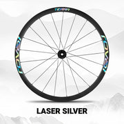 S-PARTS ROVAL TERRA Wheel Decal Kit Custom Color Logo Stickers for Gravel & Road Bike Wheels Laser Silver