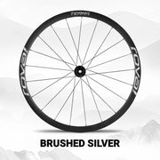 S-PARTS ROVAL TERRA Wheel Decal Kit Custom Color Logo Stickers for Gravel & Road Bike Wheels Brushed Silver