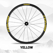 S-PARTS ROVAL TERRA Wheel Decal Kit Custom Color Logo Stickers for Gravel & Road Bike Wheels Yellow