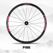 S-PARTS ROVAL TERRA Wheel Decal Kit Custom Color Logo Stickers for Gravel & Road Bike Wheels Pink