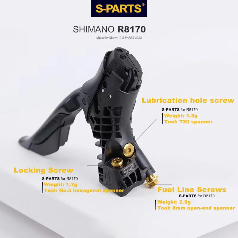 S-PARTS Shimano Dura-Ace R9250 / R9270 Titanium Shifter & Brake Screw Kit