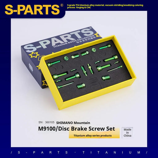 S-PARTS Shimano M9100 Titanium Disc Brake Screw Set