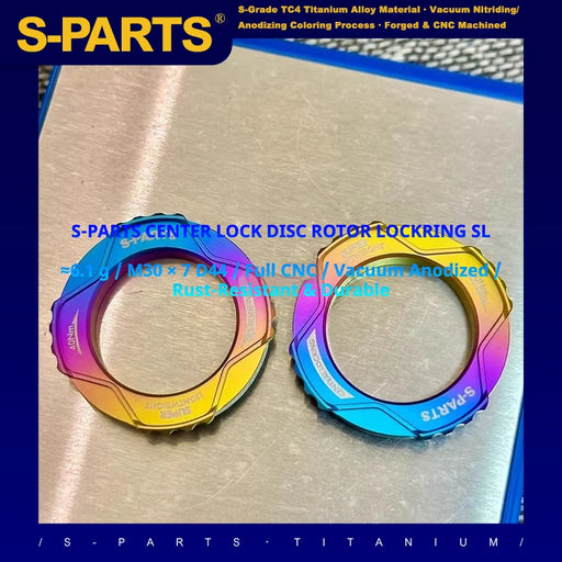 S-PARTS SL Edition TC4 Titanium Center Lock Disc Rotor Lockring