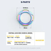 S-PARTS SL Edition TC4 Titanium Center Lock Disc Rotor Lockring Rainbow