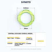 S-PARTS SL Edition TC4 Titanium Center Lock Disc Rotor Lockring Green