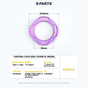 S-PARTS SL Edition TC4 Titanium Center Lock Disc Rotor Lockring Purple