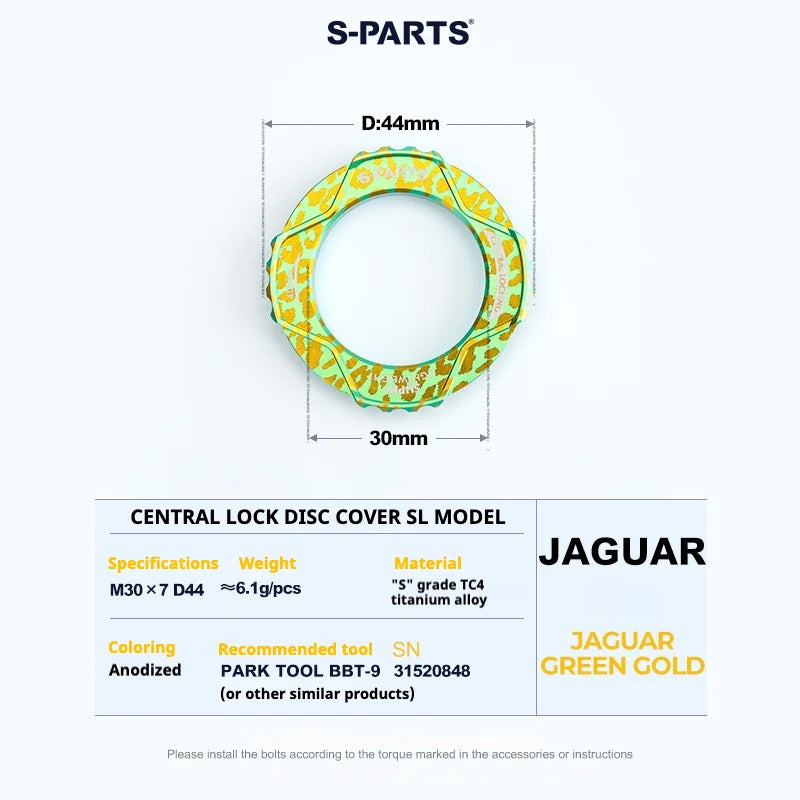 S-PARTS SL Edition TC4 Titanium Center Lock Disc Rotor Lockring