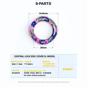 S-PARTS SL Edition TC4 Titanium Center Lock Disc Rotor Lockring Bunny