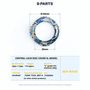 S-PARTS SL Edition TC4 Titanium Center Lock Disc Rotor Lockring Wave